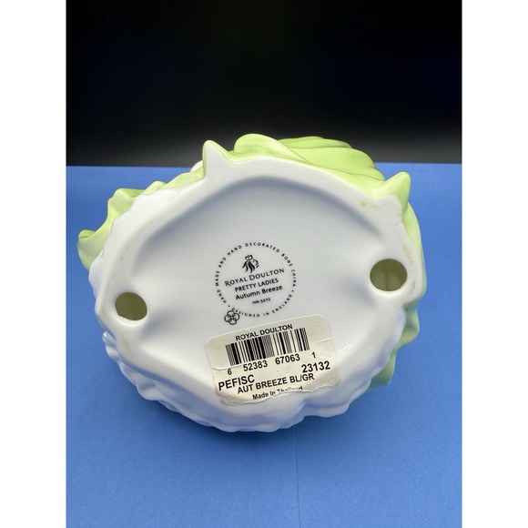 Royal Doulton "Autumn Breeze" HN5272 Pretty Ladies Series Blue & Green Gown 7"H - Picture 7 of 17